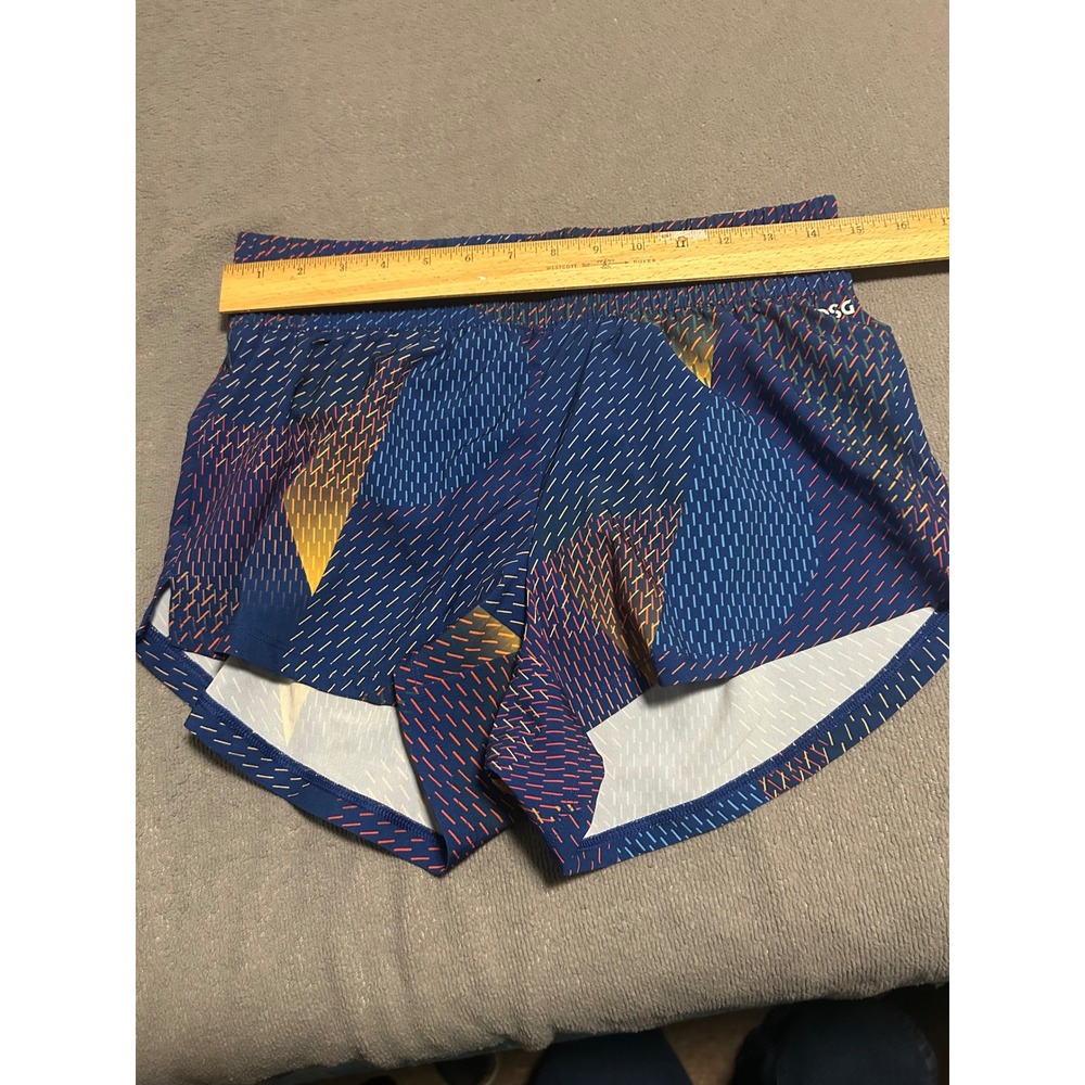 DSG Stride Womens High Rise Running Shorts Blue Geometric Print Size S 3in - Picture 7 of 7